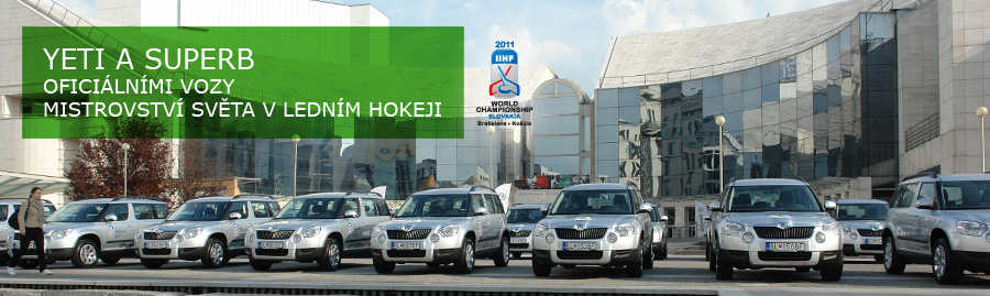 Flotila vozů ŠKODA pro MS v ledním hokeji