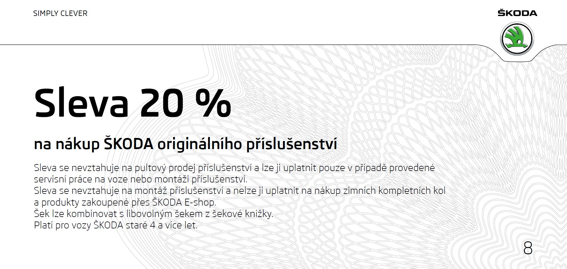 Sleva 20% na originální příslušenství ŠKODA... i to je "Šeková knížka plná slev"